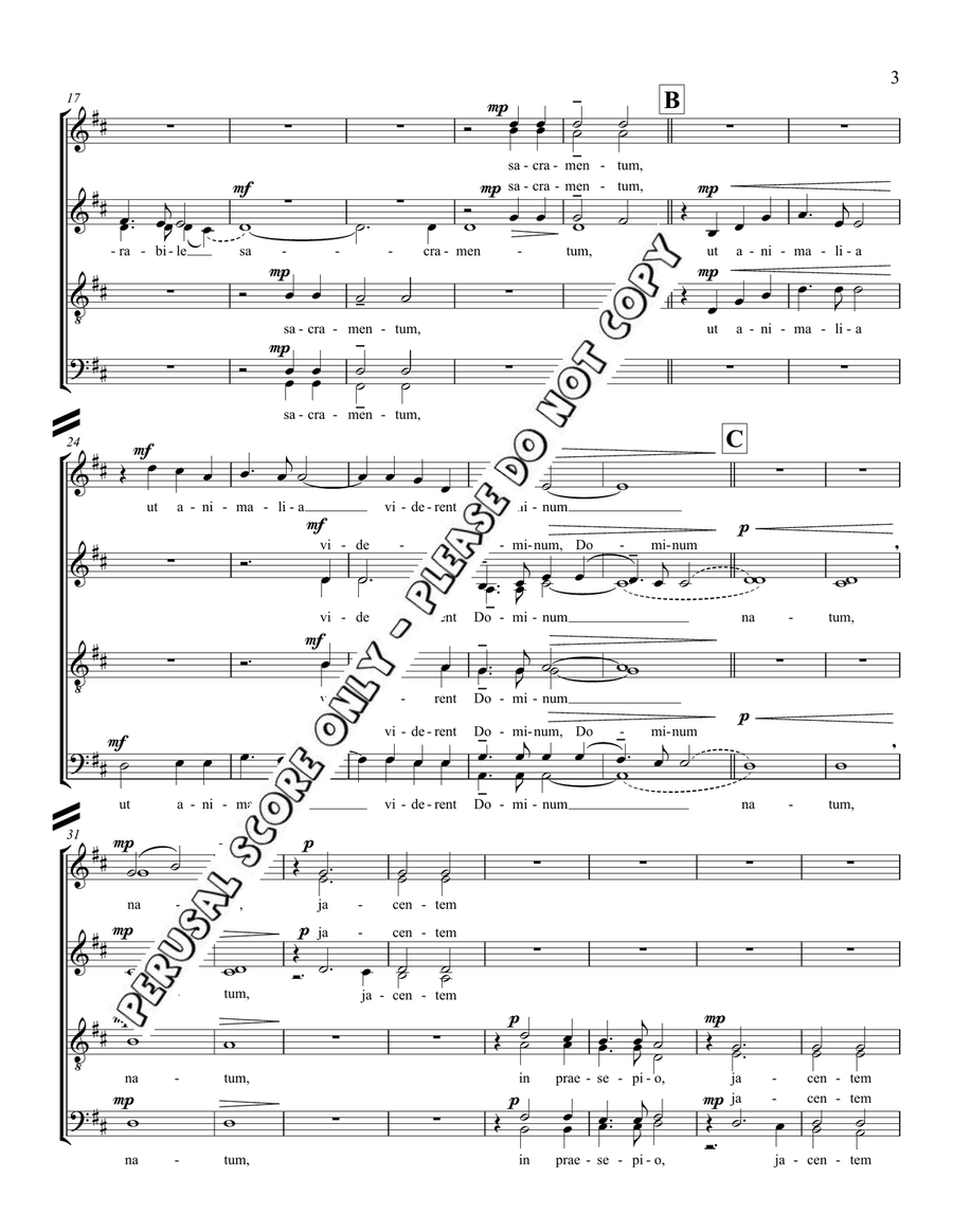 O Magnum Mysterium O Magnum Mysterium 4-Part scores gallery preview page 3