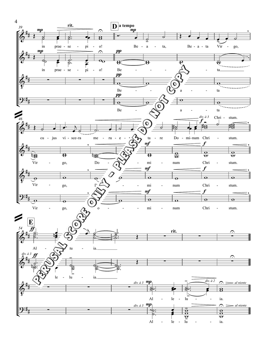 O Magnum Mysterium O Magnum Mysterium 4-Part scores gallery preview page 4