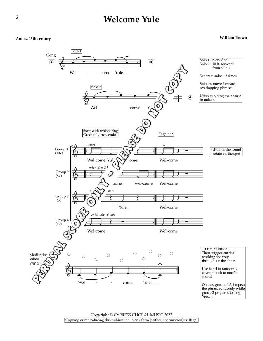 Welcome Yule Welcome Yule SSAA scores gallery preview page 2