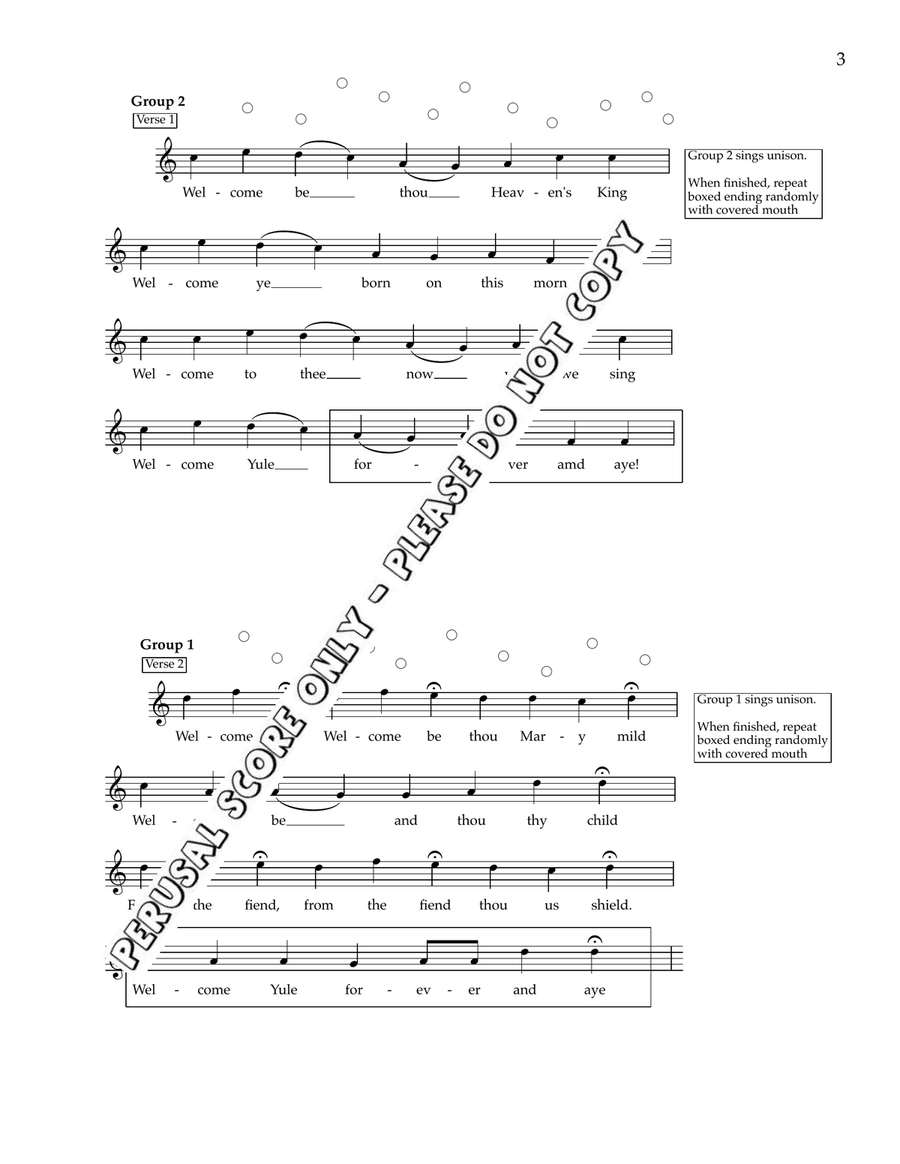 Welcome Yule Welcome Yule SSAA scores gallery preview page 3
