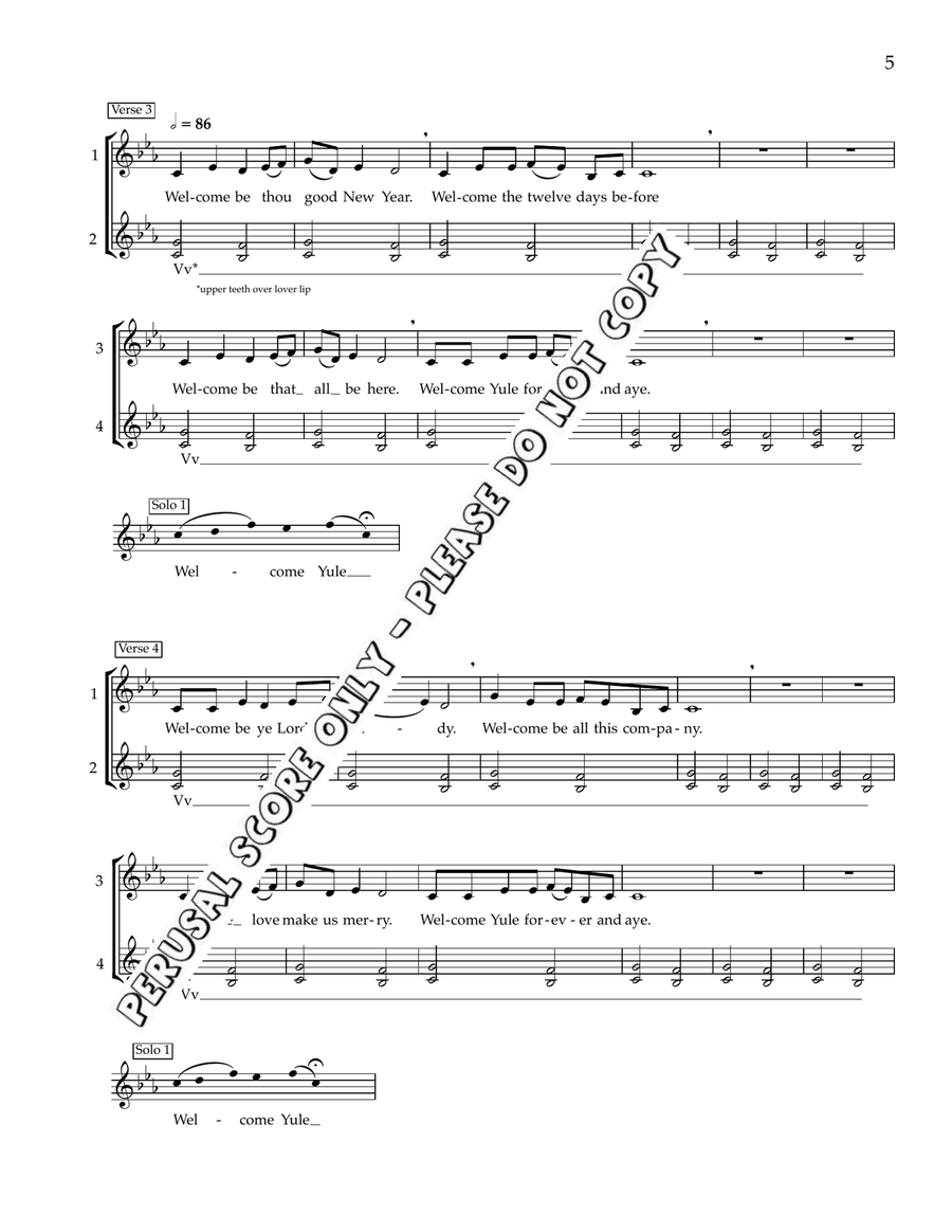 Welcome Yule Welcome Yule SSAA scores gallery preview page 5