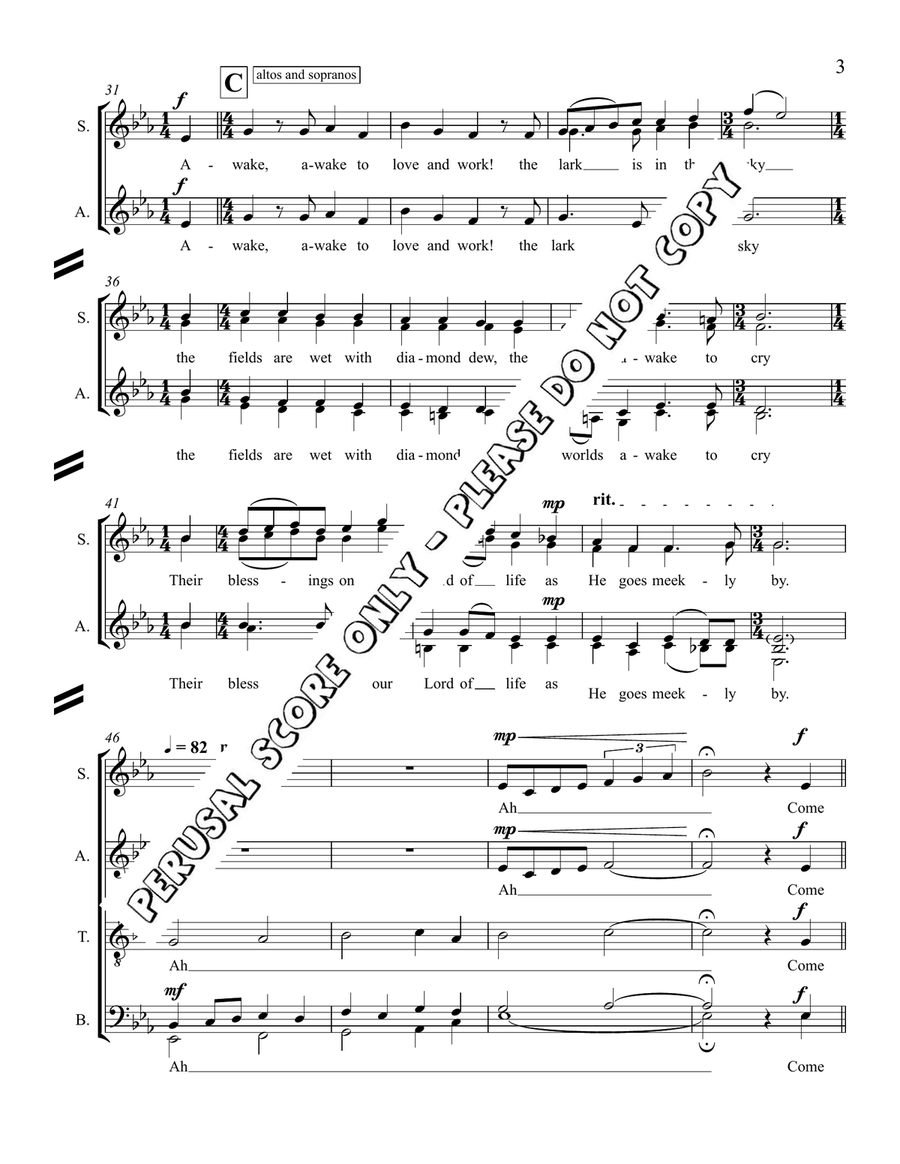 For The Common Things Of Earth 4-Part scores gallery preview page 4