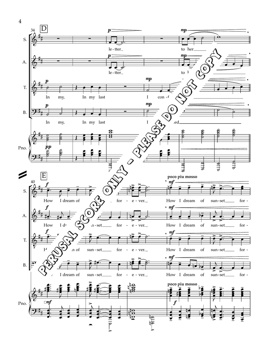 Beneath The Purple Sky Beneath The Purple Sky 4-Part scores gallery preview page 5