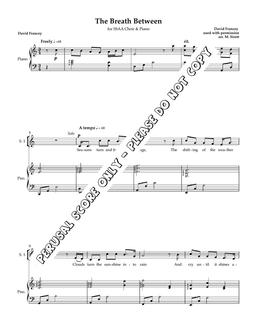 The Breath Between The Breath Between SSAA scores gallery preview page 2