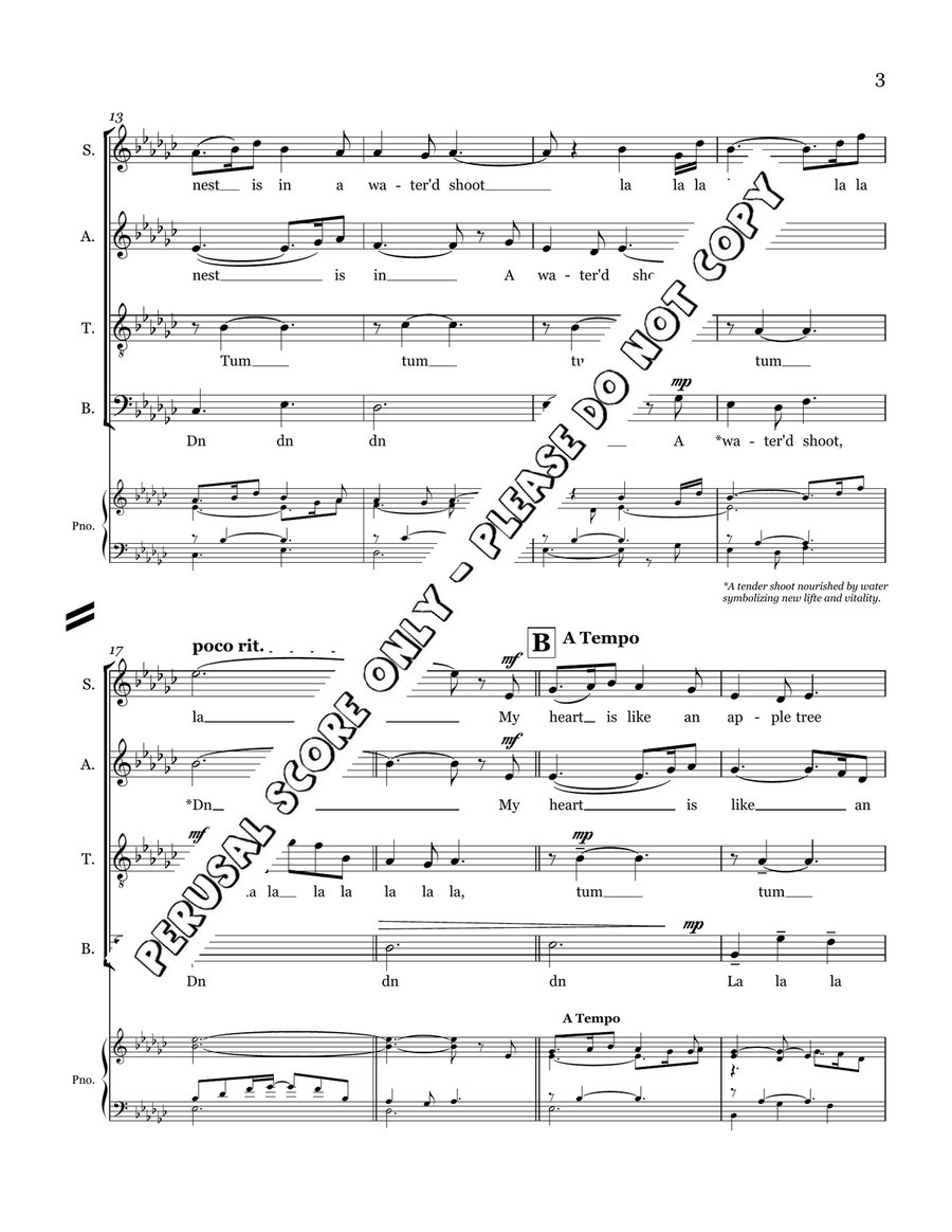 My Heart Is Like A Singing Bird 4-Part scores gallery preview page 4