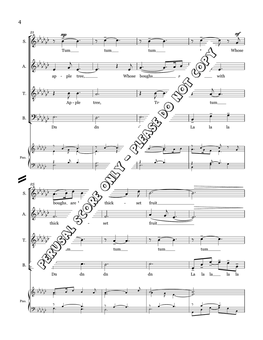 My Heart Is Like A Singing Bird 4-Part scores gallery preview page 5