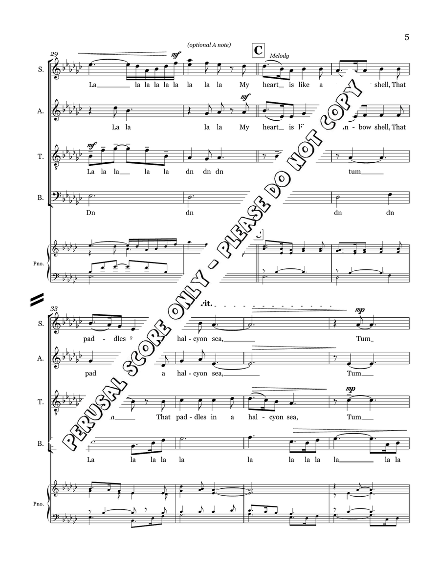 My Heart Is Like A Singing Bird 4-Part scores gallery preview page 6