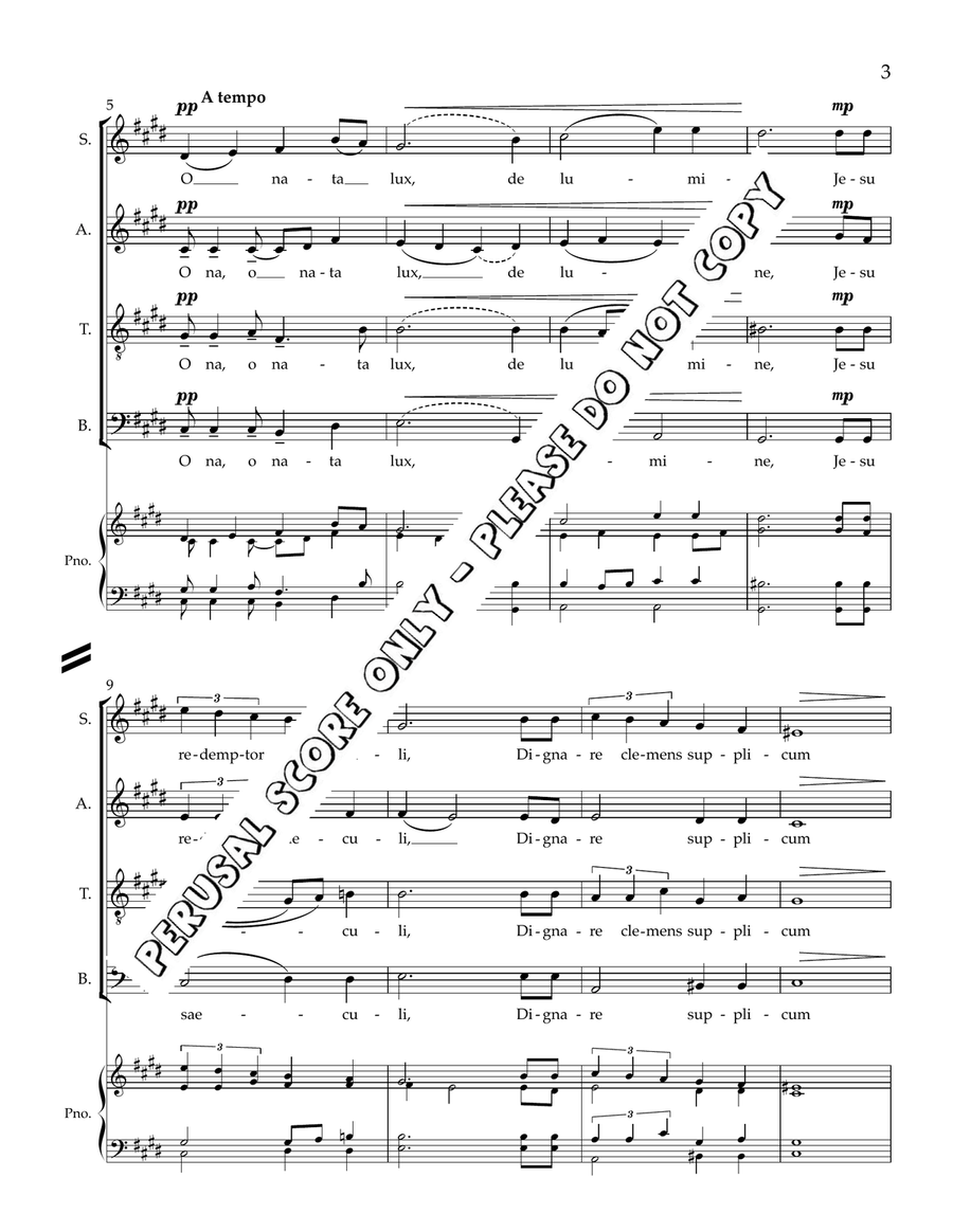 O Nata Lux O Nata Lux A Cappella scores gallery preview page 3