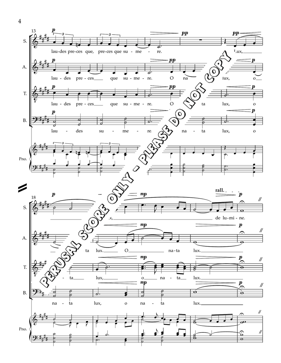O Nata Lux O Nata Lux A Cappella scores gallery preview page 4
