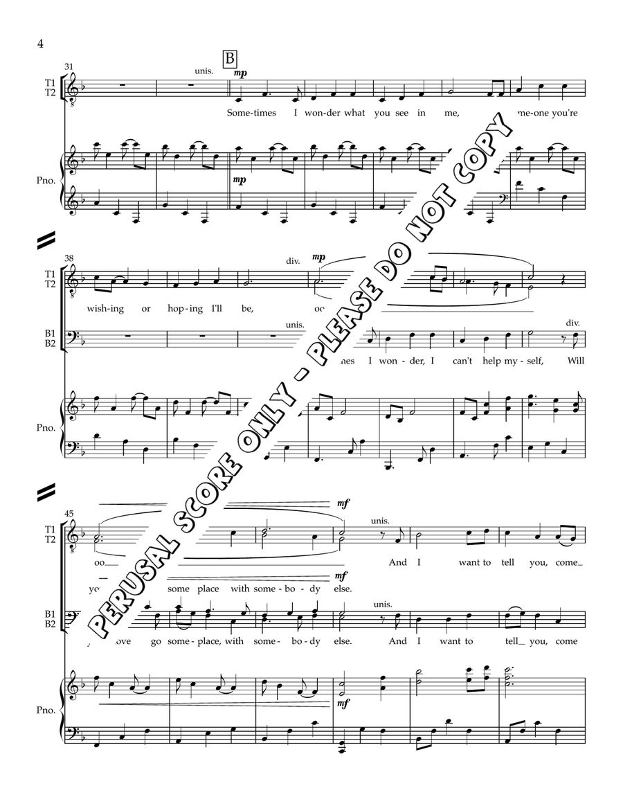 Snow 4-Part - Sheet Music page 4