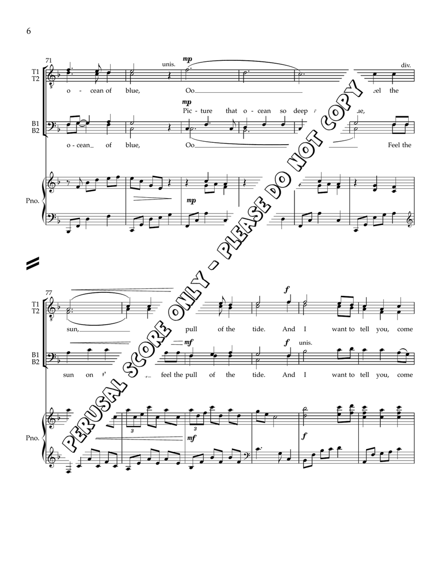 Snow 4-Part - Sheet Music page 6