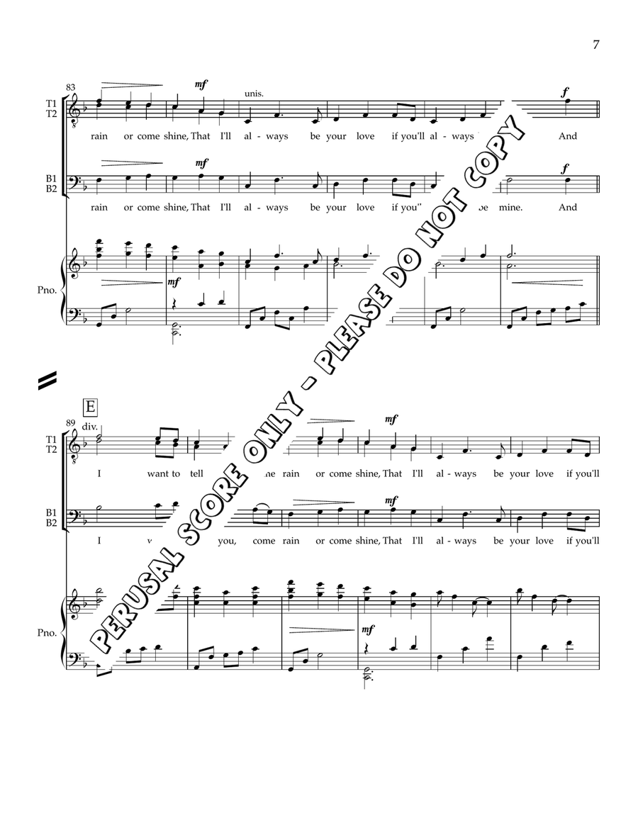 Snow 4-Part - Sheet Music page 7