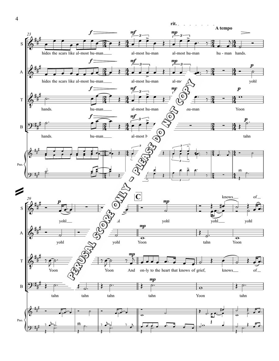 Fire Flowers 4-Part - Sheet Music page 4