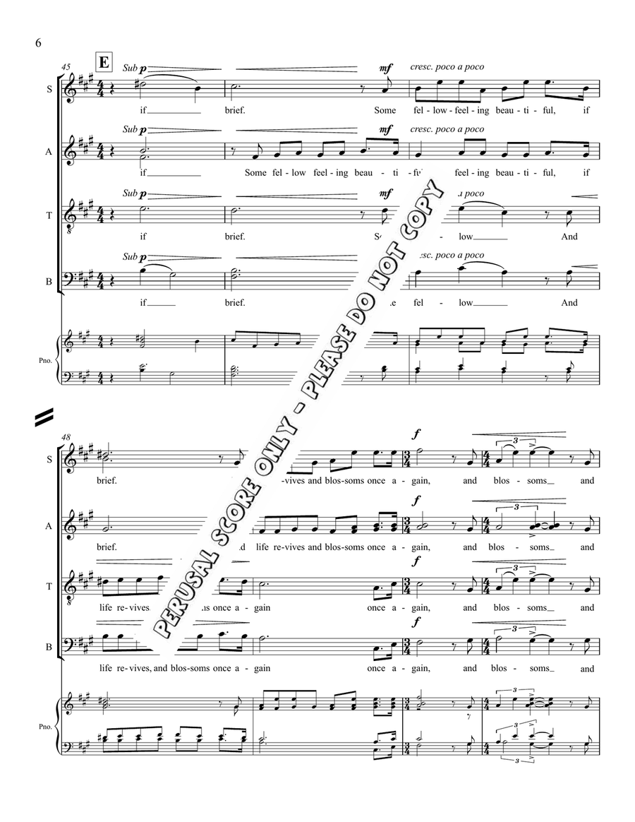 Fire Flowers 4-Part - Sheet Music page 6