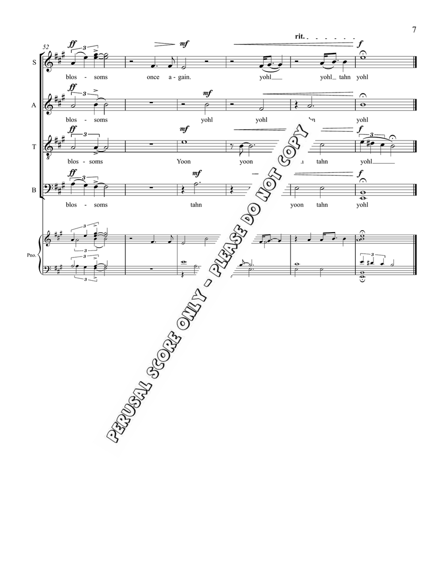 Fire Flowers 4-Part - Sheet Music page 7