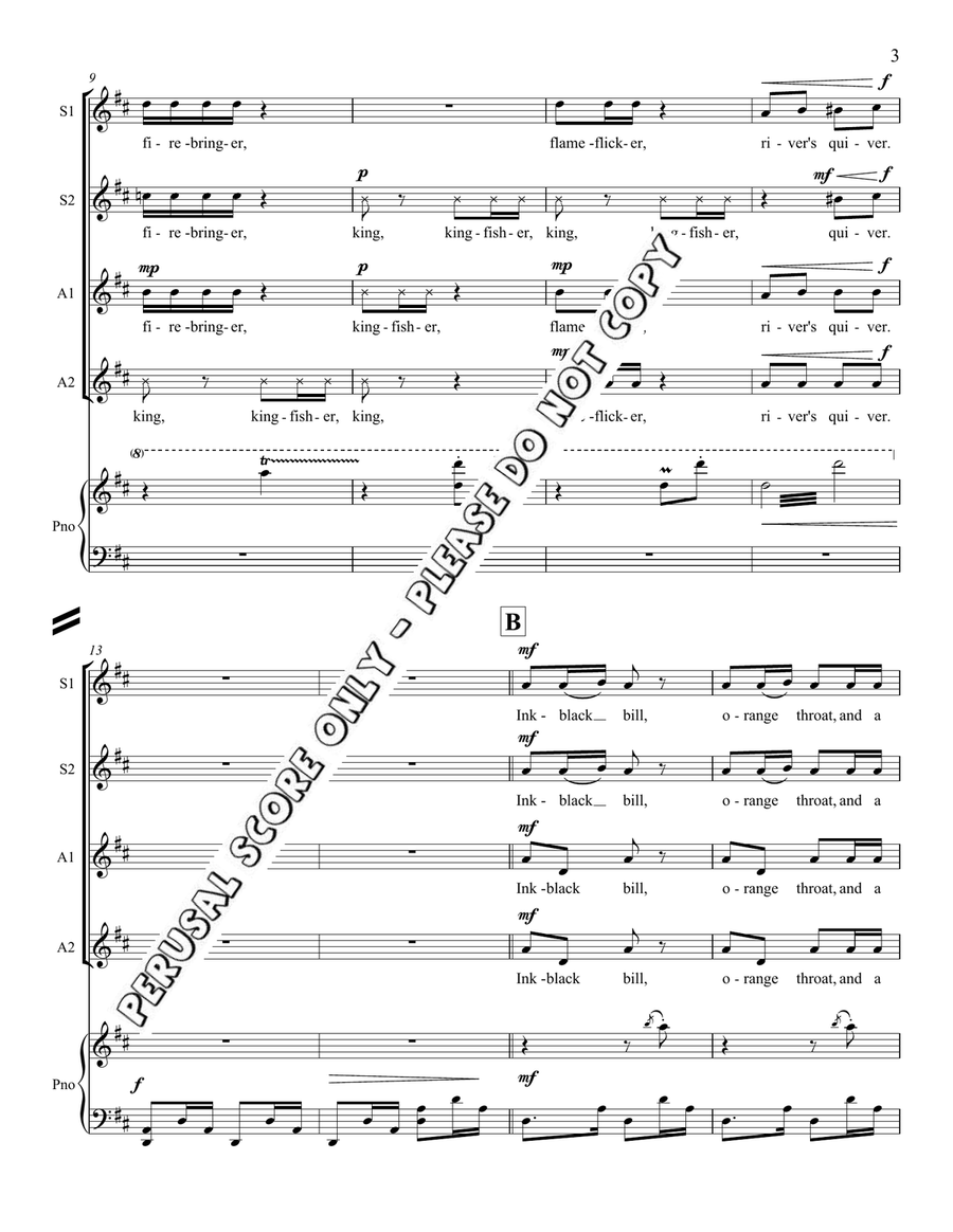 Kingfisher SSAA - Sheet Music page 3
