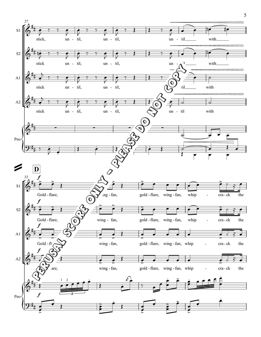 Kingfisher SSAA - Sheet Music page 5