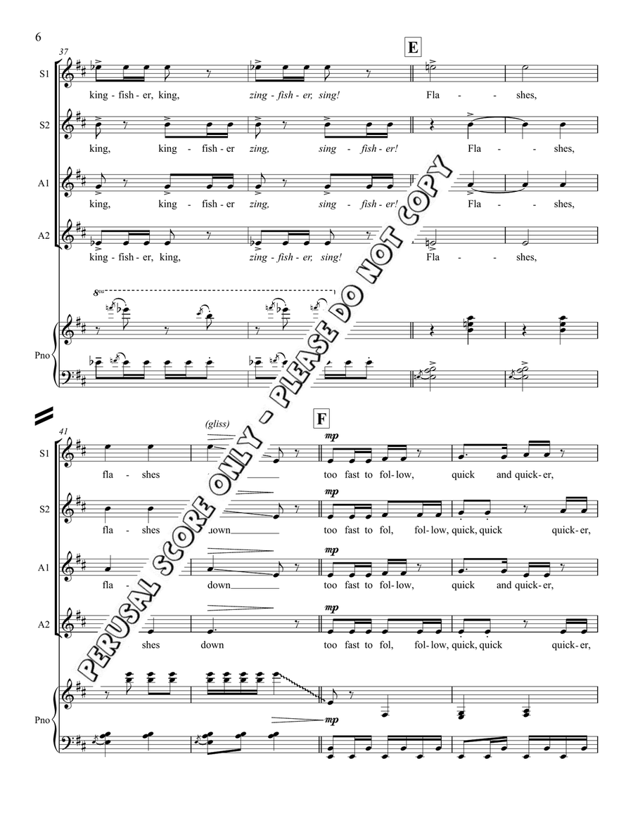 Kingfisher SSAA - Sheet Music page 6