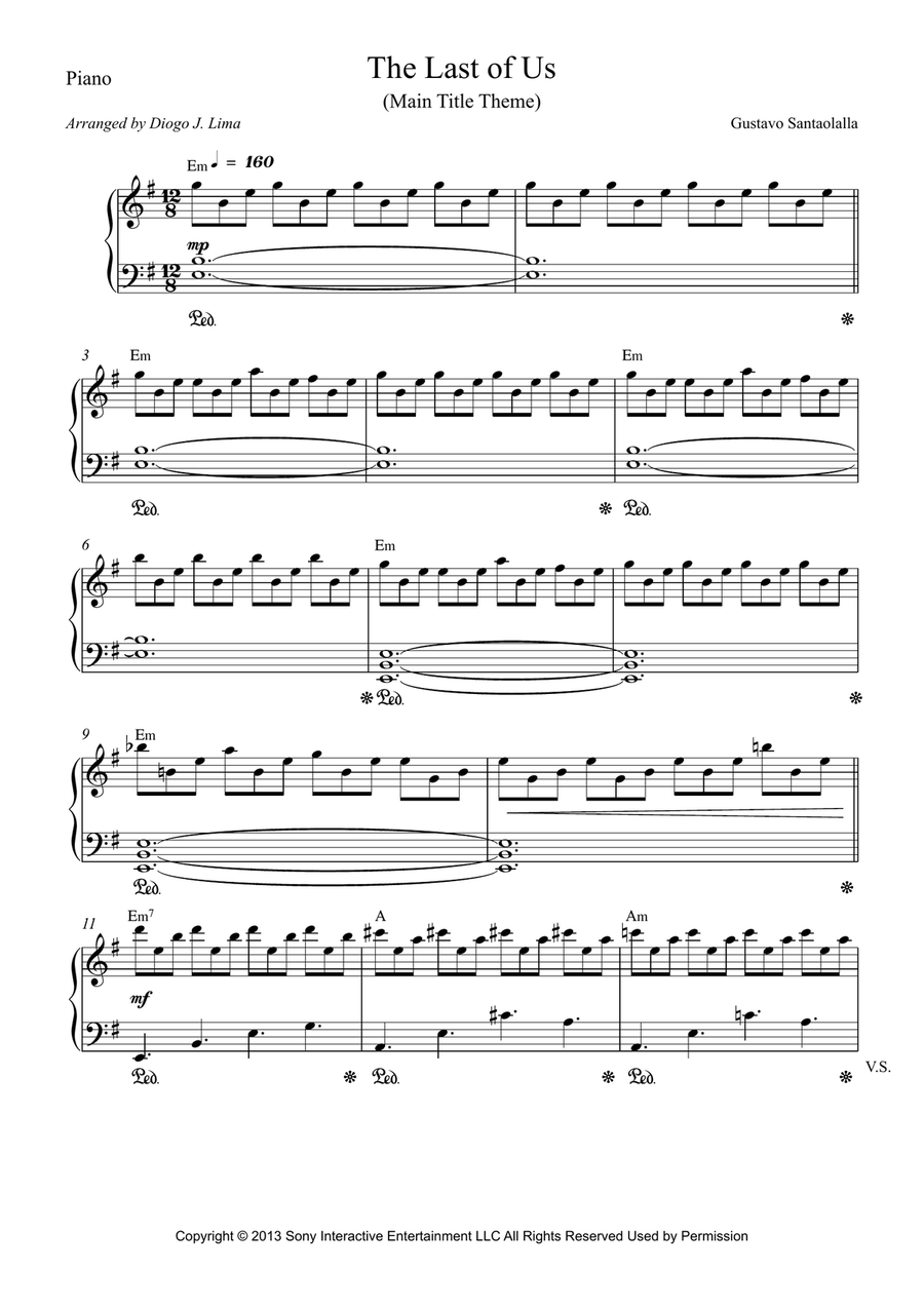 The Last Of Us The Last Of Us Acoustic Guitar scores gallery preview page 1