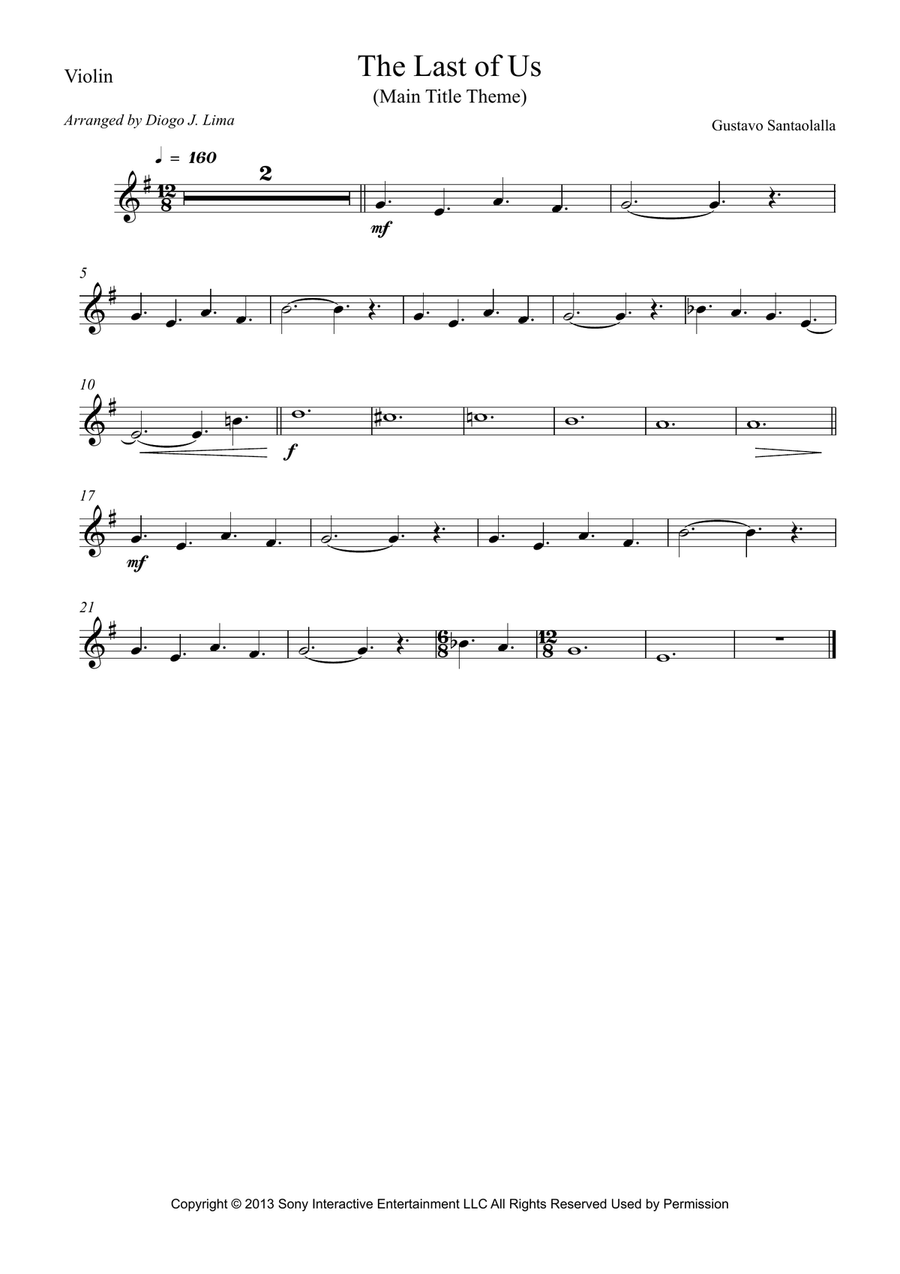 The Last Of Us The Last Of Us Violin Solo scores gallery preview page 3