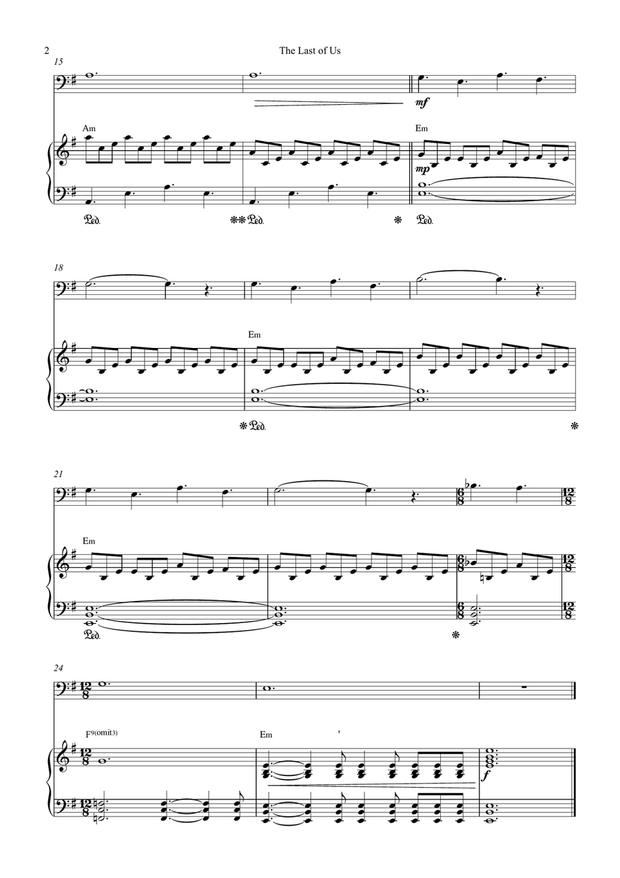 The Last Of Us The Last Of Us Double Bass scores gallery preview page 2