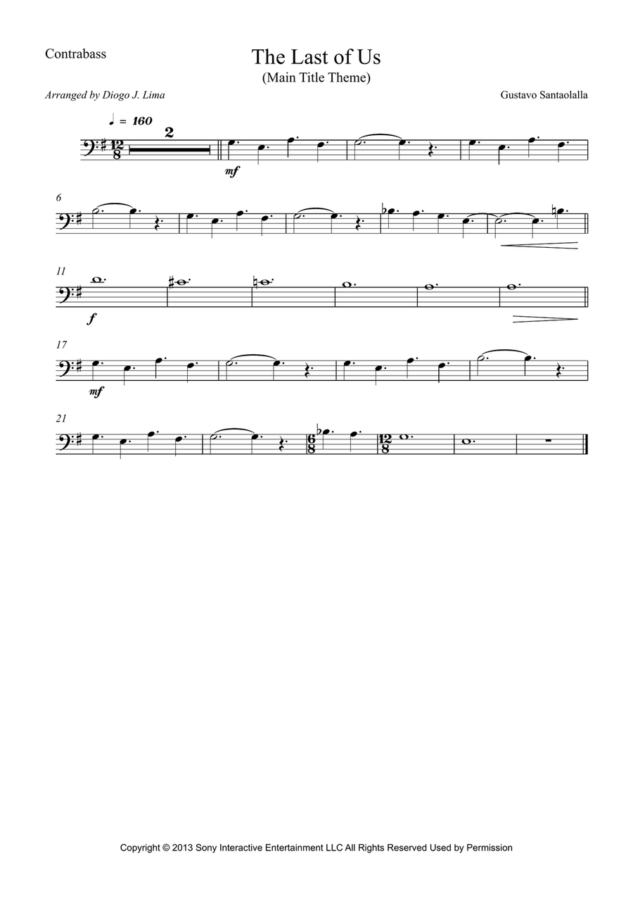 The Last Of Us The Last Of Us Double Bass scores gallery preview page 3