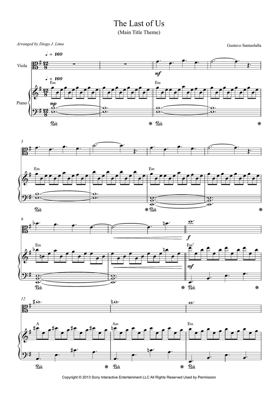 The Last Of Us The Last Of Us Viola scores gallery preview page 1