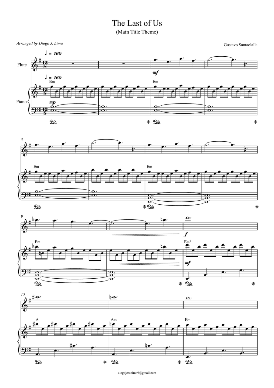 The Last Of Us The Last Of Us Flute scores gallery preview page 1