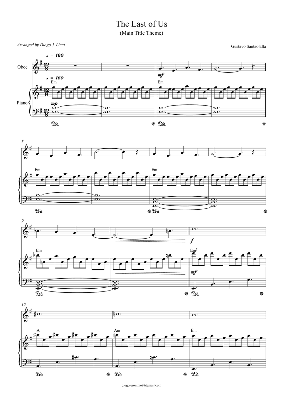 The Last Of Us The Last Of Us Piano scores gallery preview page 1