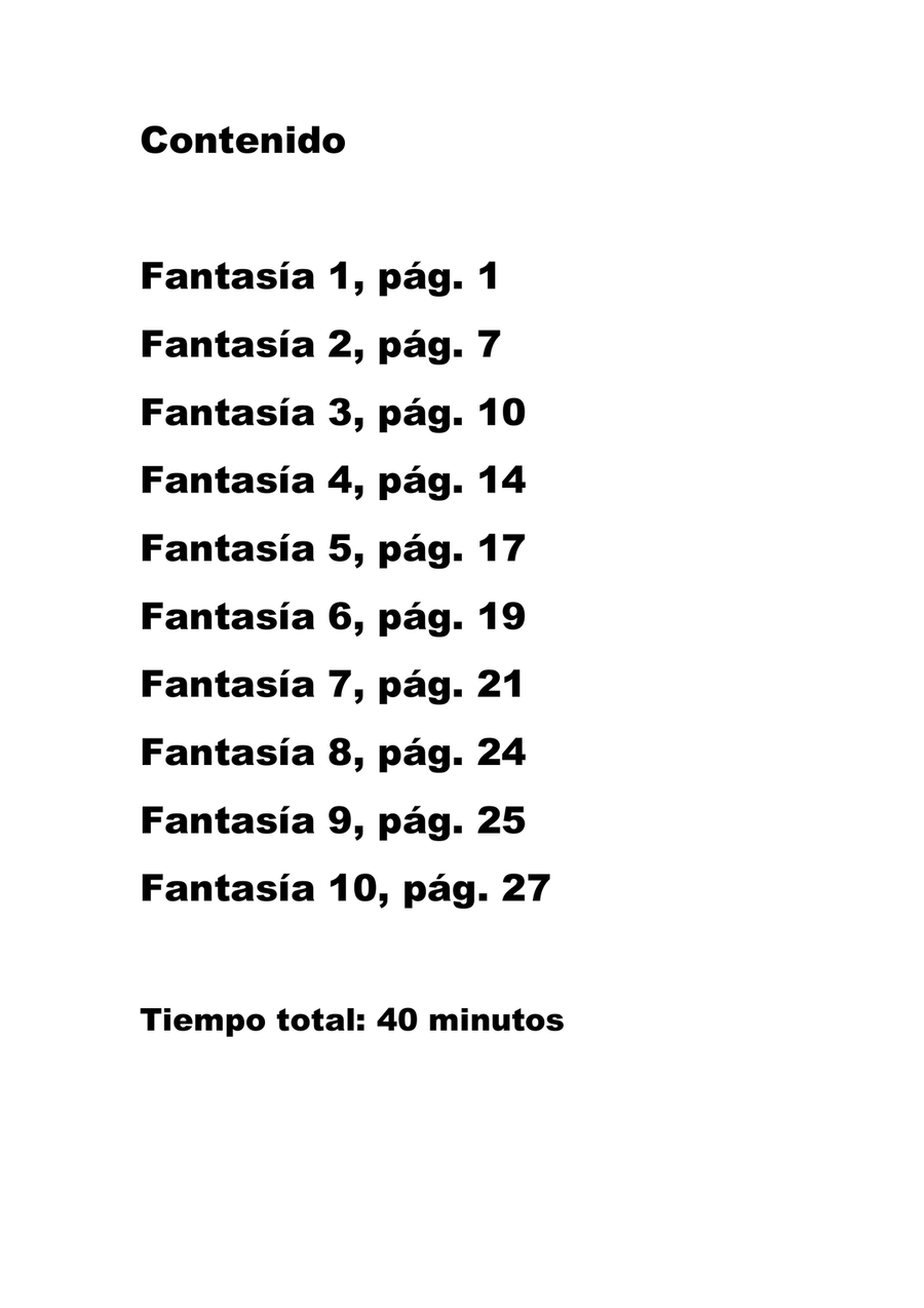 10 Fantasías para Guitarra (10 Fantasías for classical guitar) Acoustic Guitar scores gallery preview page 4