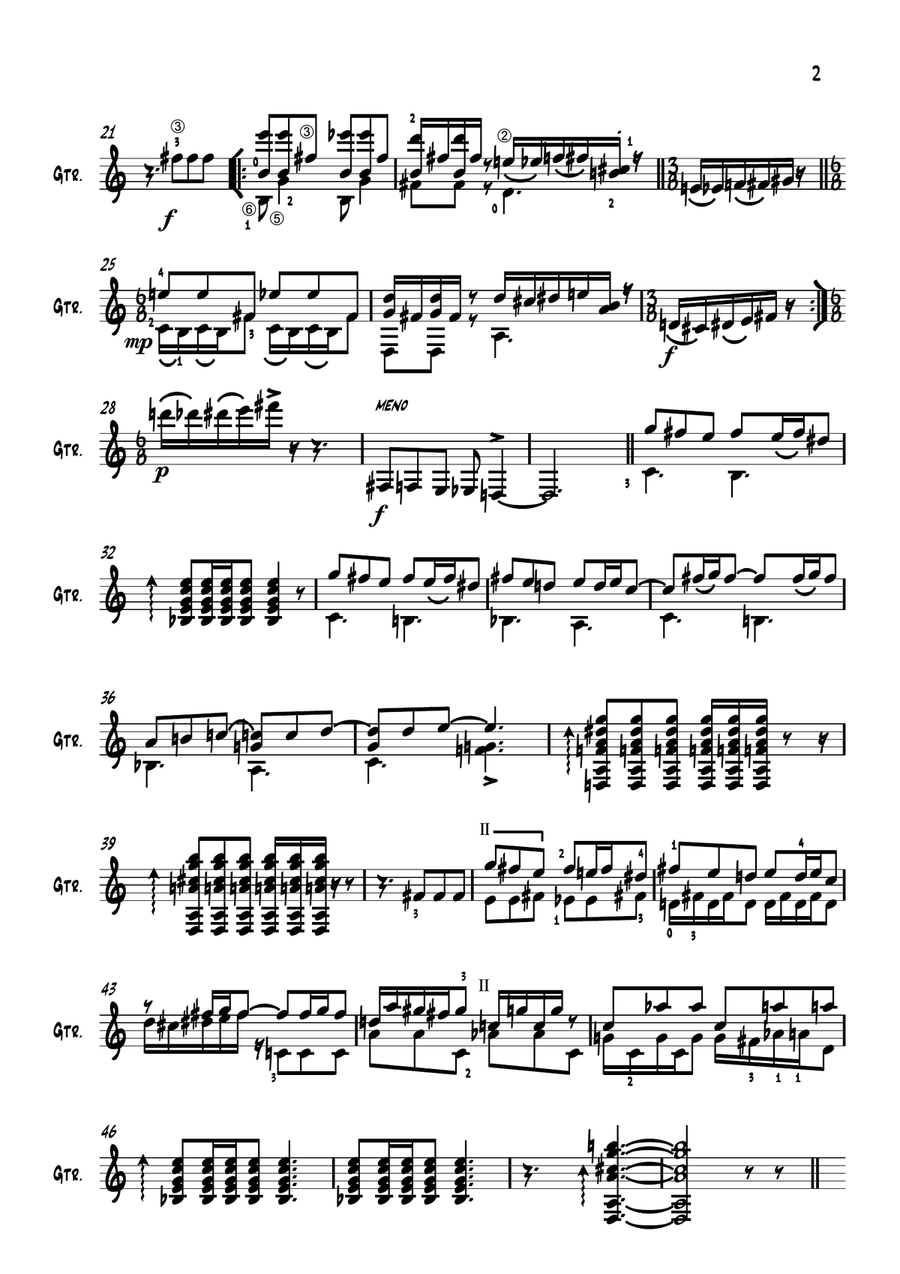 10 Fantasías para Guitarra (10 Fantasías for classical guitar) Acoustic Guitar scores gallery preview page 6