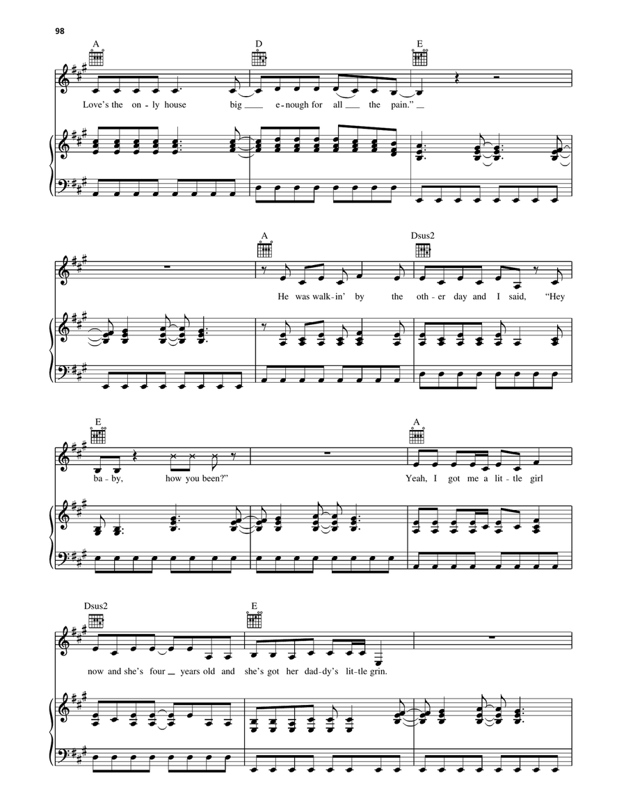 Love's The Only House Love's The Only House Piano, Vocal, Guitar scores gallery preview page 3