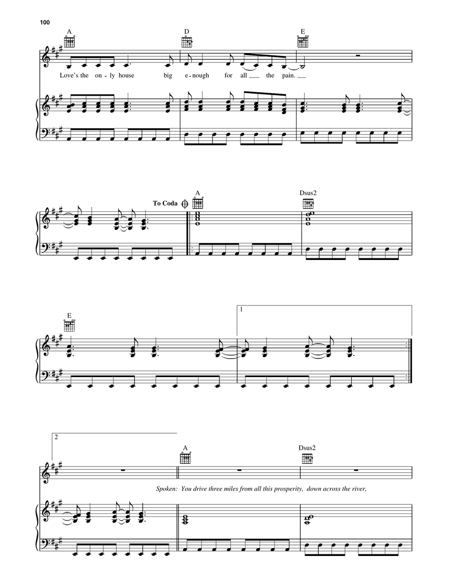 Love's The Only House Love's The Only House Piano, Vocal, Guitar scores gallery preview page 5