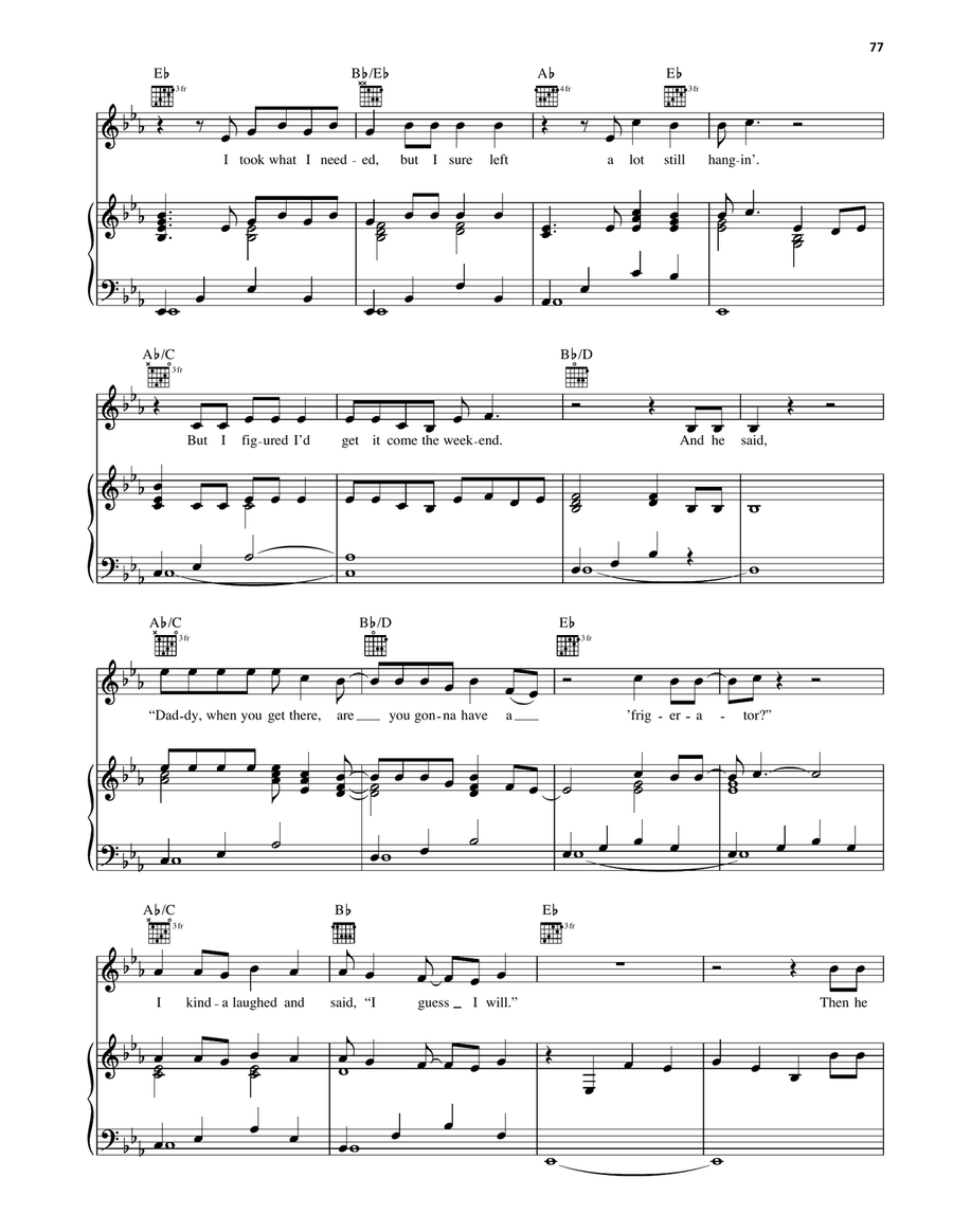 Put Your Hand In Mine Put Your Hand In Mine Piano, Vocal, Guitar scores gallery preview page 2