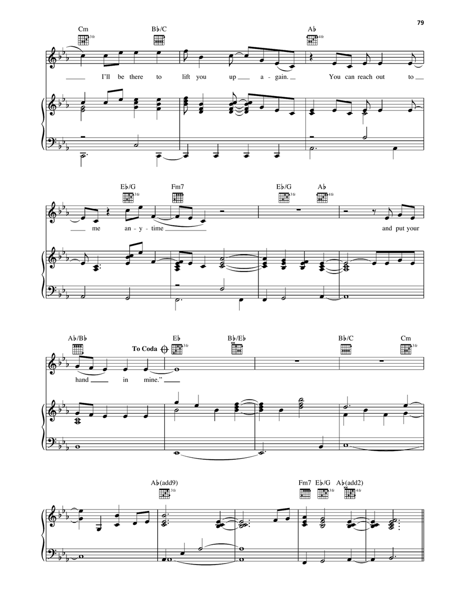Put Your Hand In Mine Put Your Hand In Mine Piano, Vocal, Guitar scores gallery preview page 4