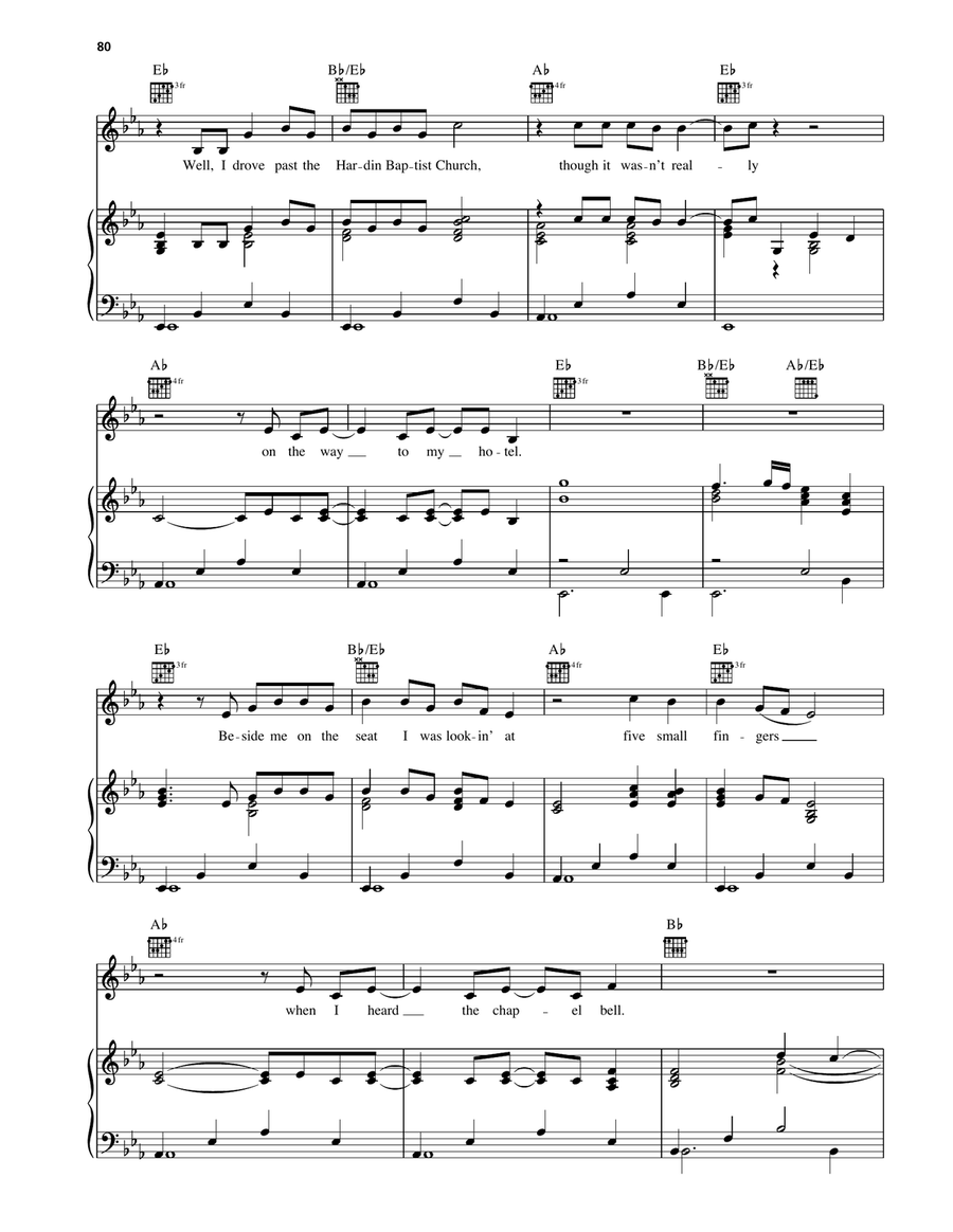 Put Your Hand In Mine Put Your Hand In Mine Piano, Vocal, Guitar scores gallery preview page 5