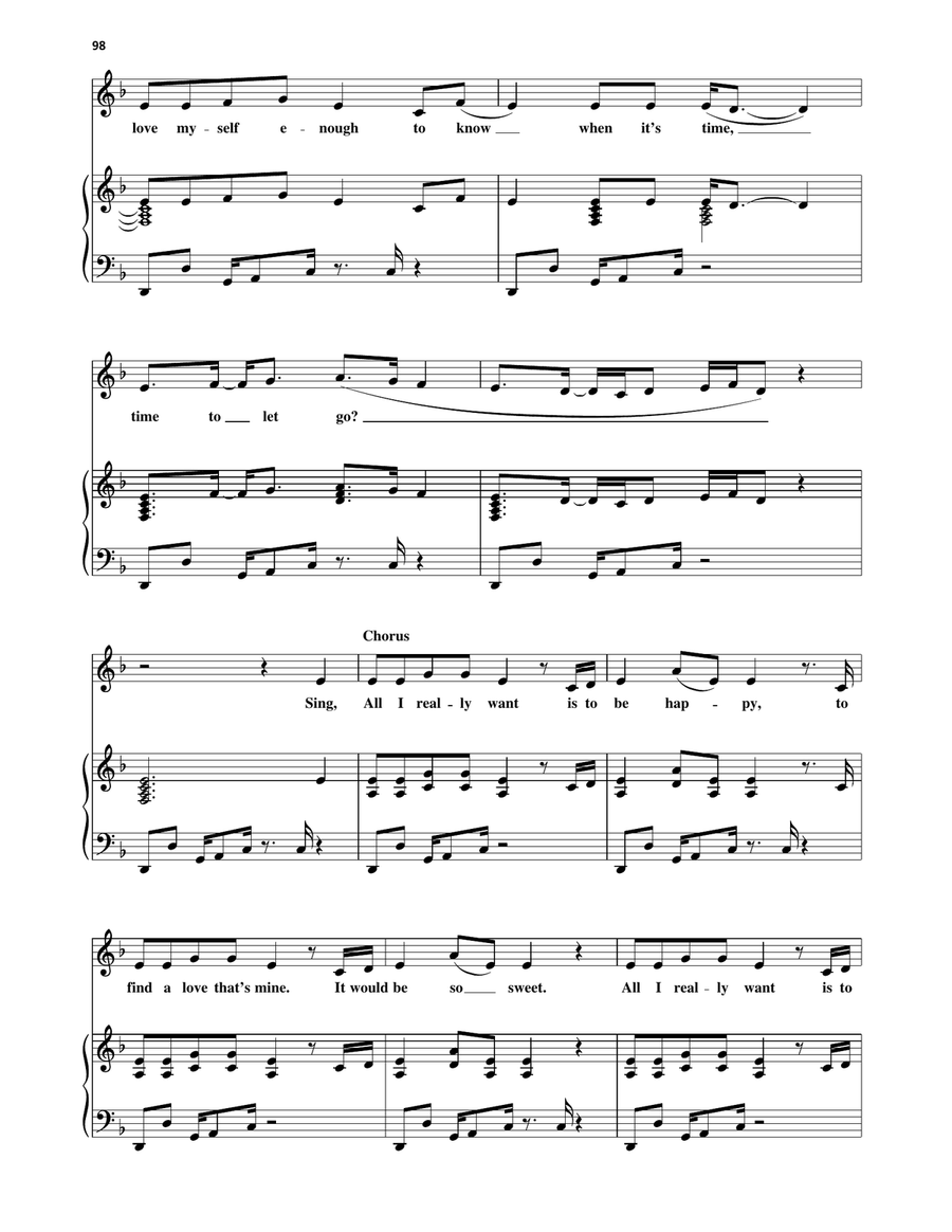 Be Happy Be Happy Piano, Vocal, Guitar scores gallery preview page 2