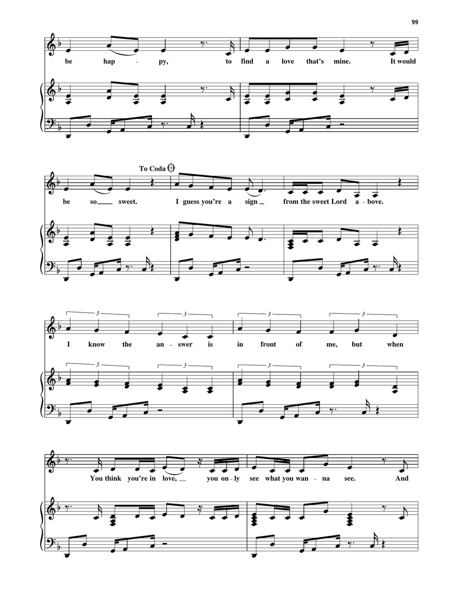 Be Happy Be Happy Piano, Vocal, Guitar scores gallery preview page 3