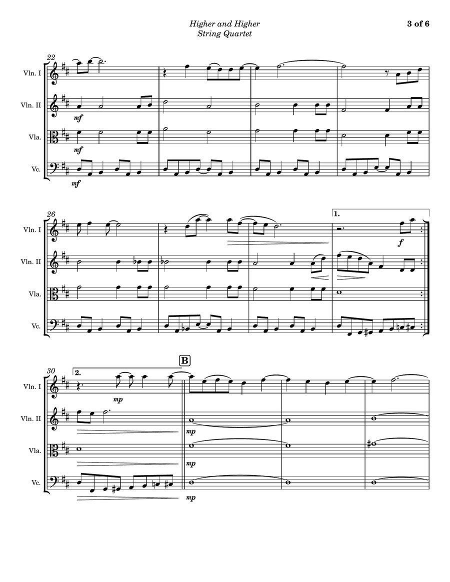 (Your Love Has Lifted Me) Higher And Higher String Quartet scores gallery preview page 3