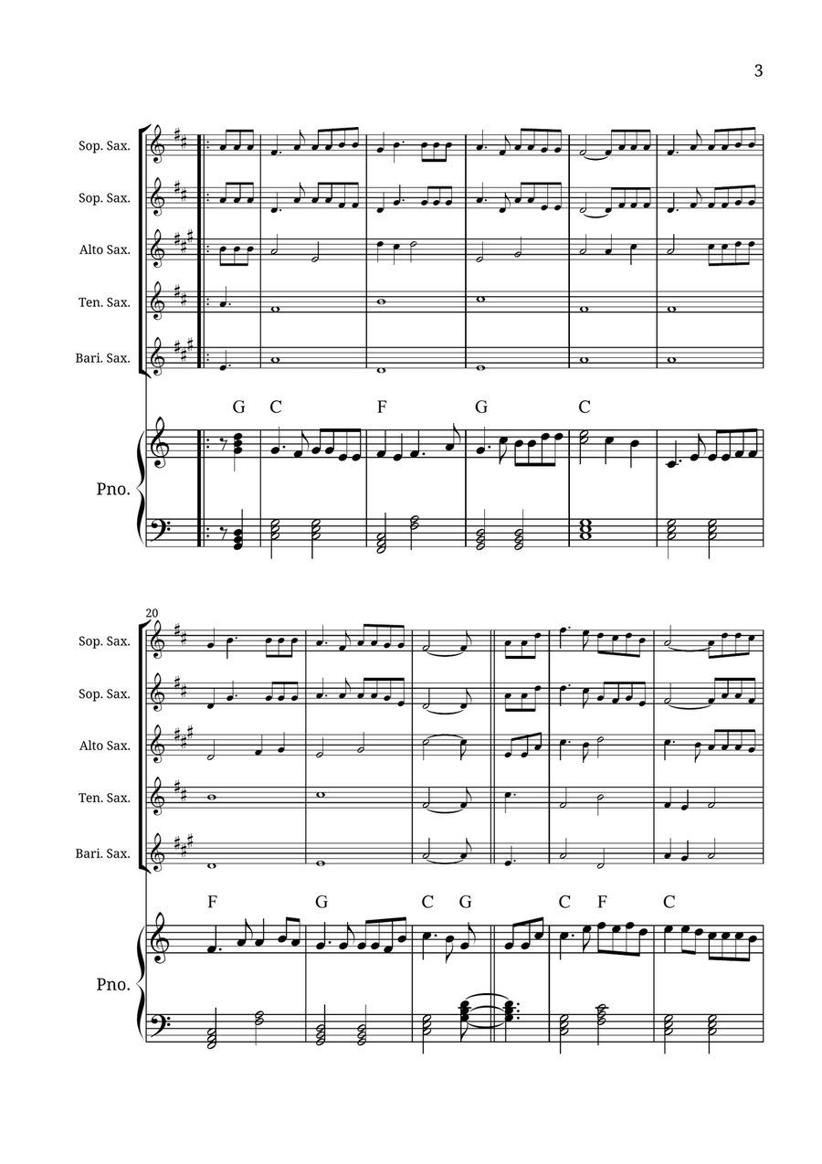 How Great Thou Art Small Ensemble scores gallery preview page 3