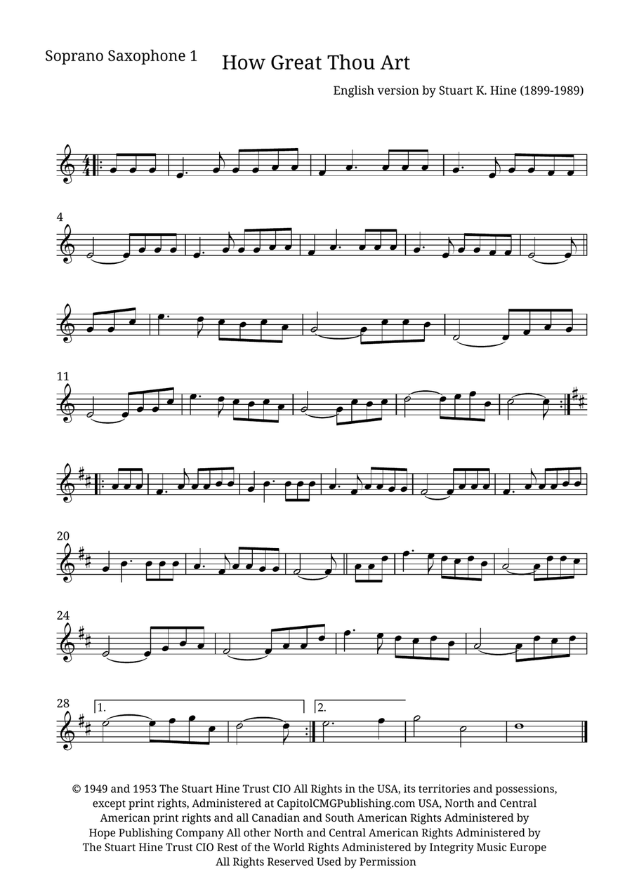How Great Thou Art Small Ensemble scores gallery preview page 5