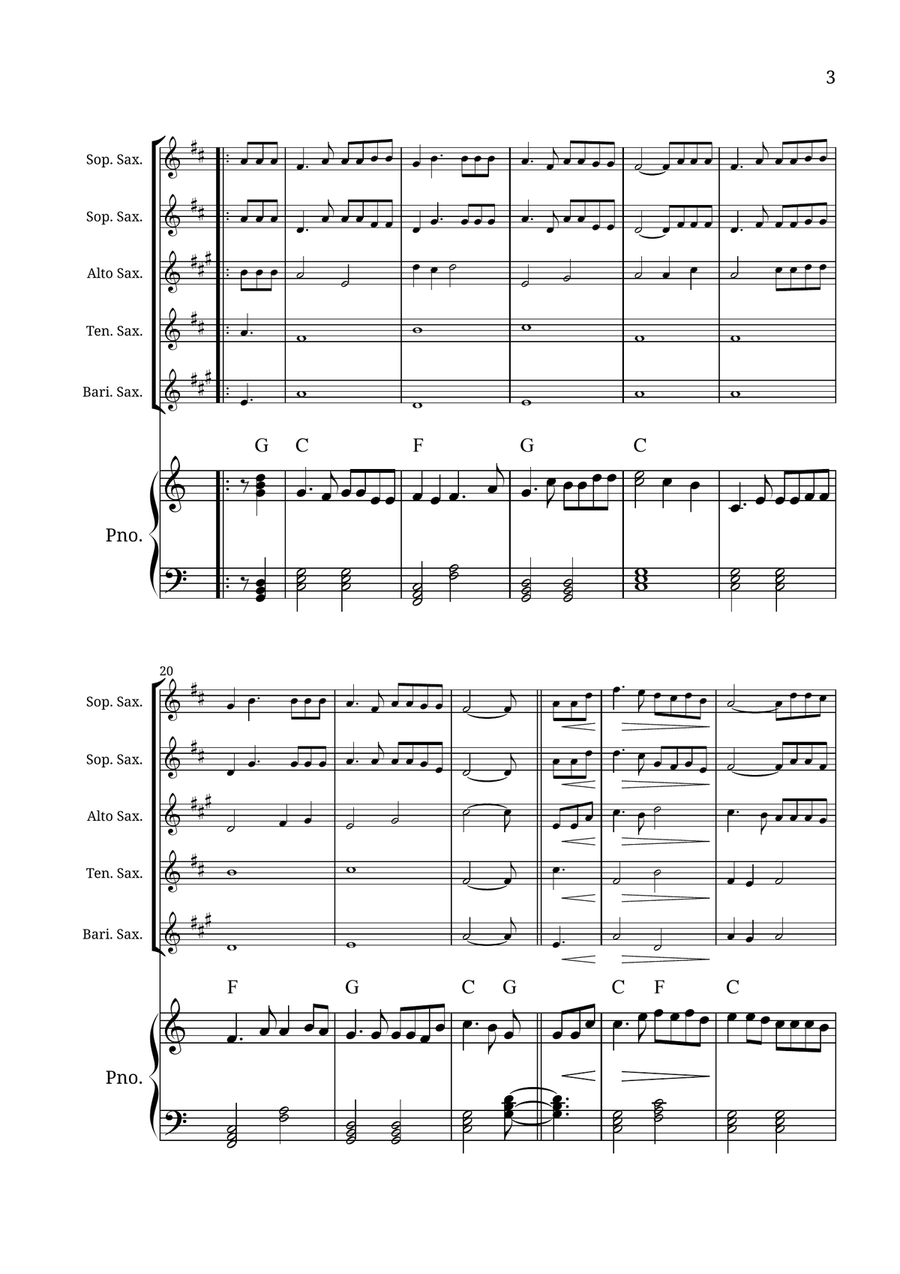 How Great Thou Art Small Ensemble scores gallery preview page 3