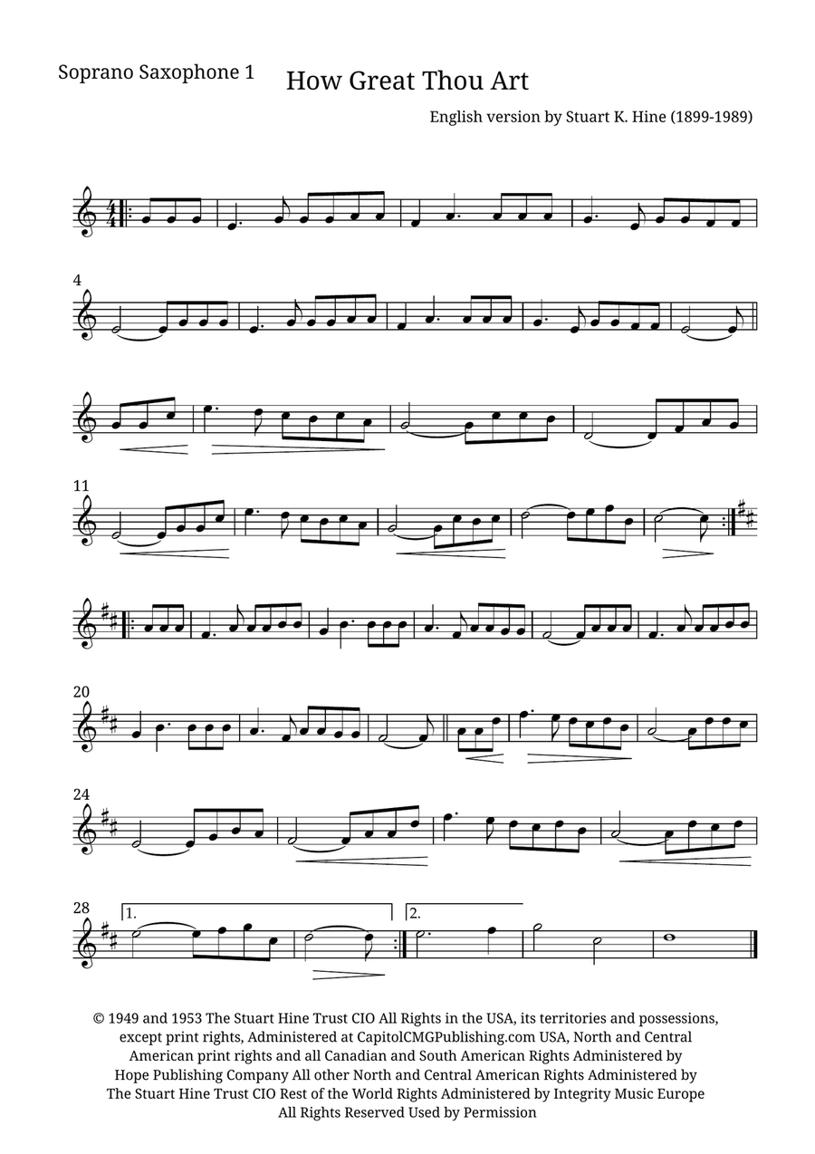 How Great Thou Art Small Ensemble scores gallery preview page 5