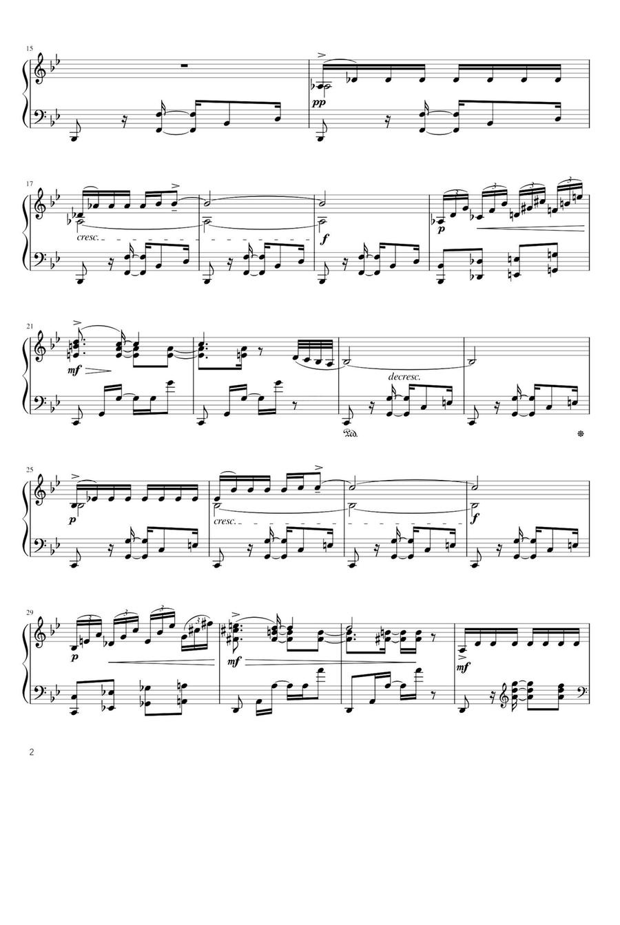 3 Preludes No.1 - George Gershwin Piano Solo scores gallery preview page 2
