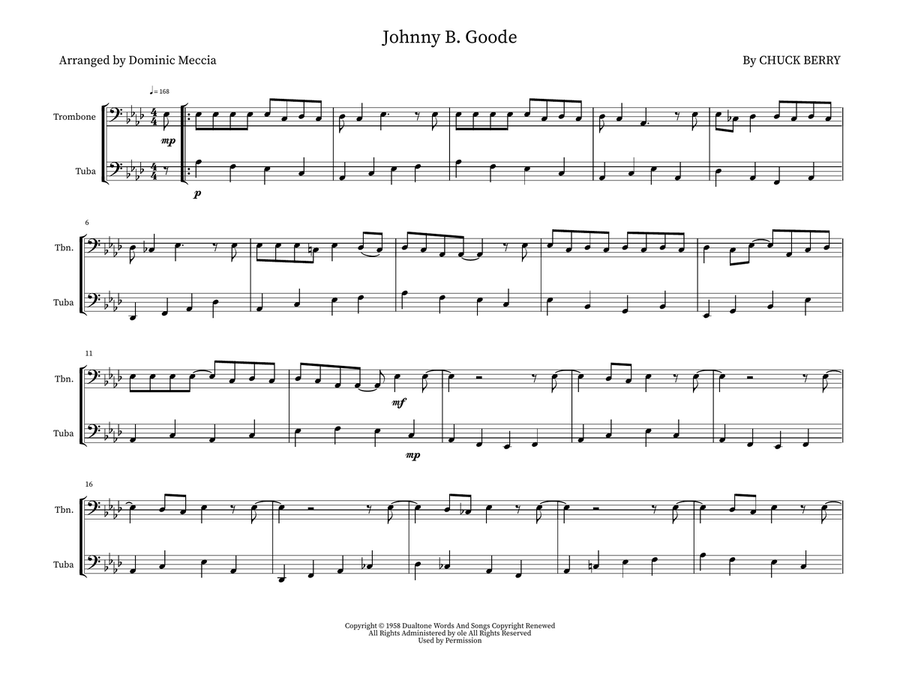 Johnny B. Goode Johnny B. Goode Brass Duet scores gallery preview page 1