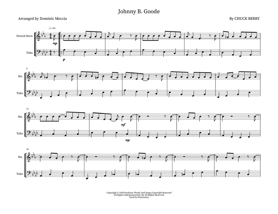 Johnny B. Goode Johnny B. Goode Brass Duet scores gallery preview page 1