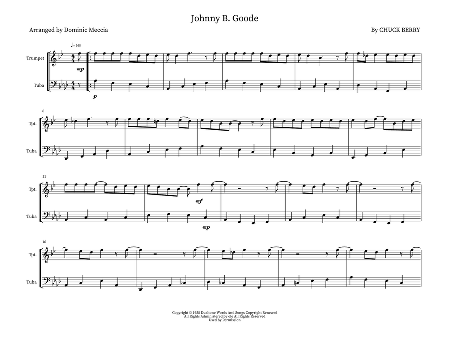 Johnny B. Goode Johnny B. Goode Brass Duet scores gallery preview page 1