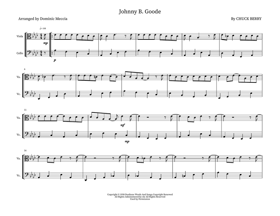 Johnny B. Goode Johnny B. Goode String Duet scores gallery preview page 1