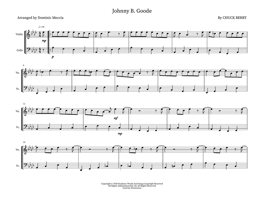 Johnny B. Goode Johnny B. Goode String Duet scores gallery preview page 1