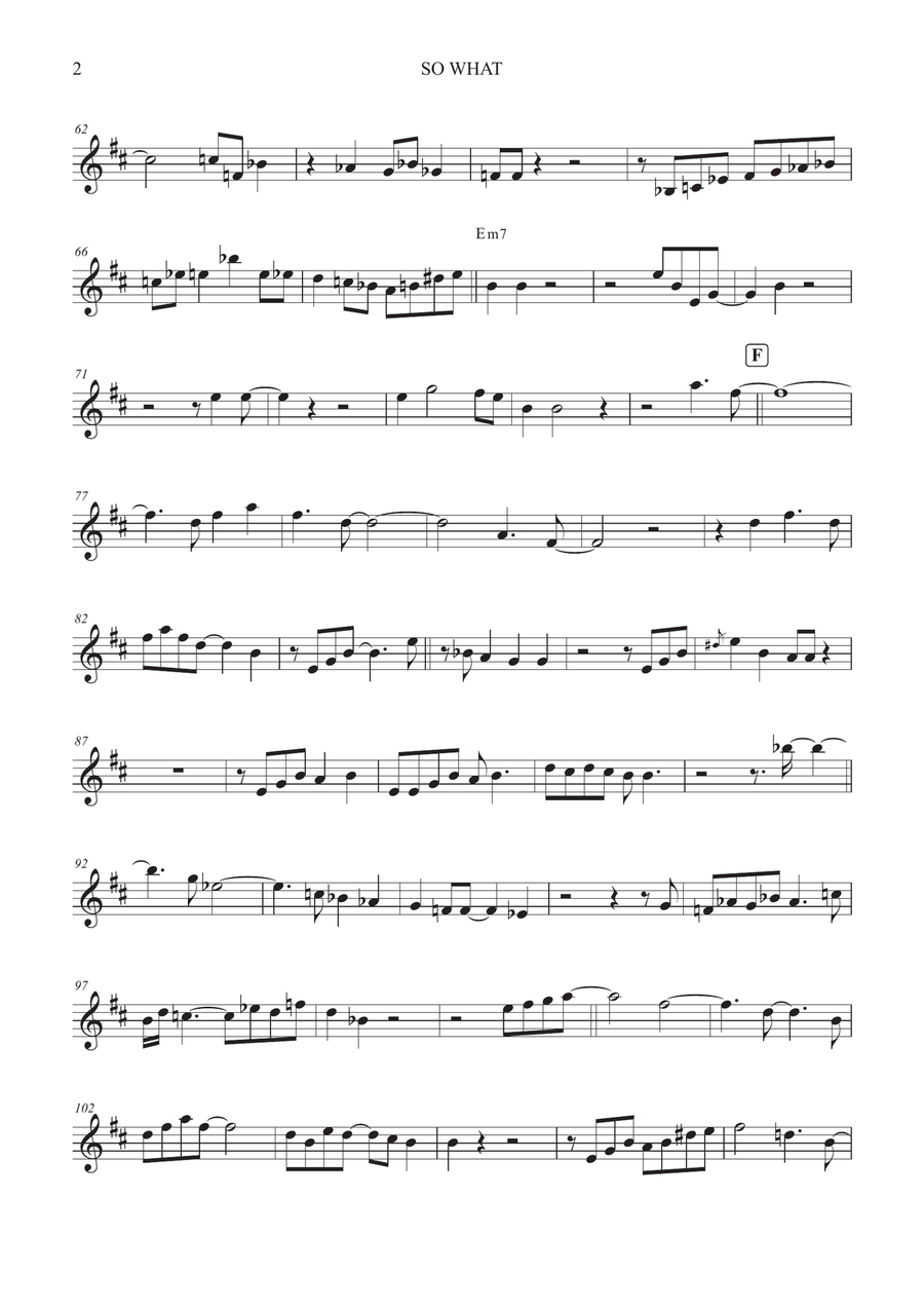 So What So What B-Flat Trumpet scores gallery preview page 2